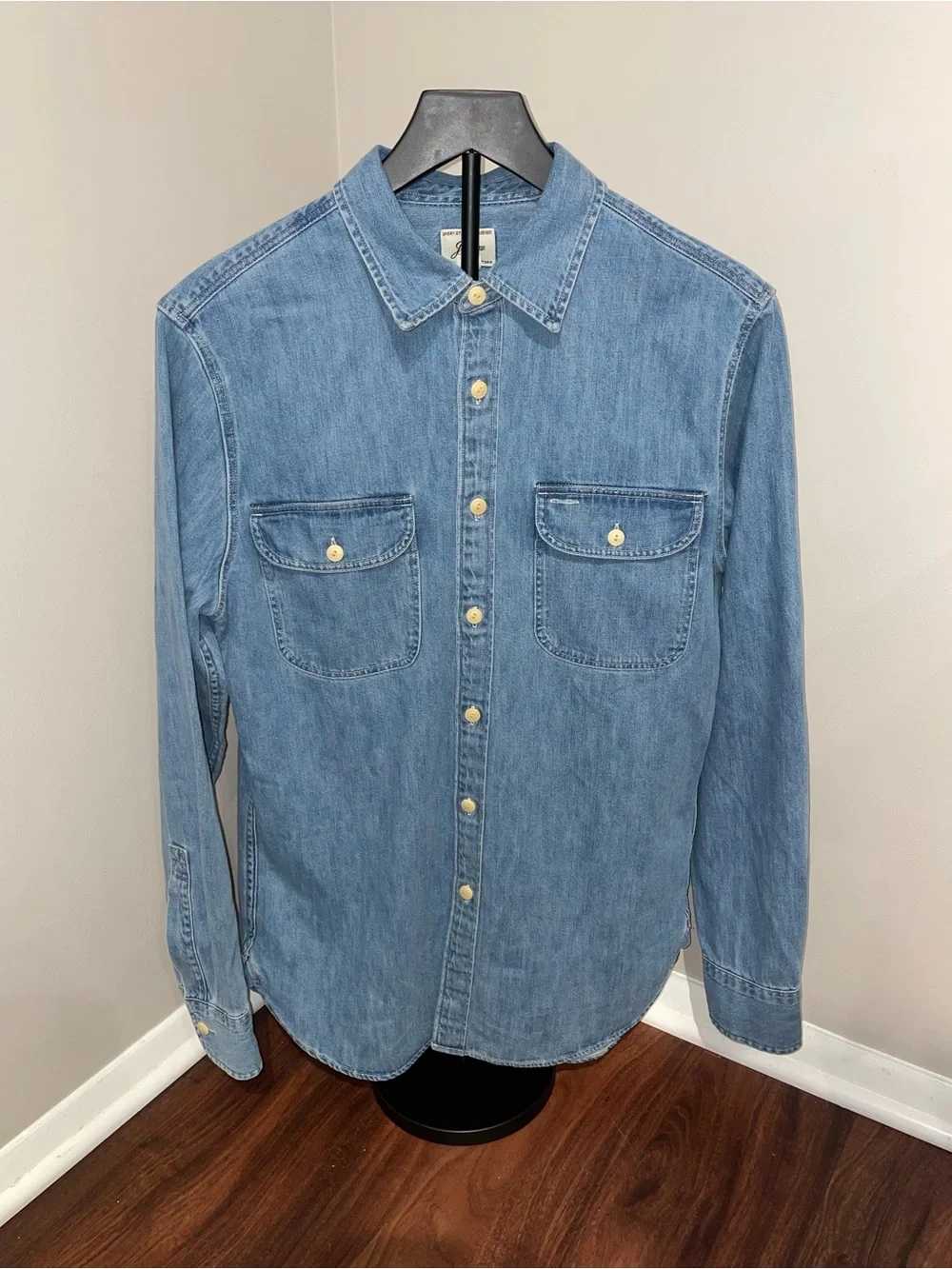 J. Crew Midweight denim workshirt. Small